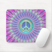 Bunte Friedenszeichen-Explosion Mousepad (Mit Mouse)