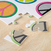 Bunte Friedenszeichen - Friedenszeichenmuster Puzzle (Seite)