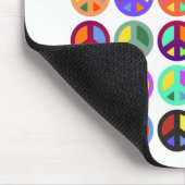 Bunte Friedenszeichen Mousepad (Ecke)