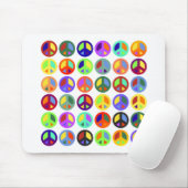 Bunte Friedenszeichen Mousepad (Mit Mouse)