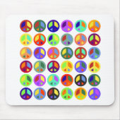Bunte Friedenszeichen Mousepad (Vorne)