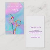 bunte Friseurschere Visitenkarte (Vorne/Hinten)