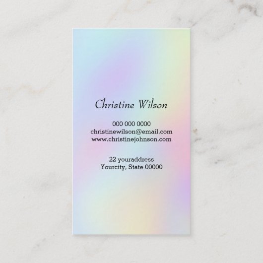 bunte Friseurschere Visitenkarte (Rückseite)