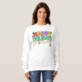 "Bunte Frohe Feiertage T-Shirt" Sweatshirt (Vorne ganz)