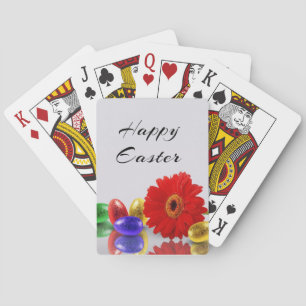 Bunte Frohe Ostern Eier mit Gerbera Spielkarten