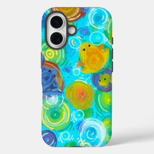 Bunte Frosch-Regenbogen-Wasser-Handyhülle iPhone 16 Hülle