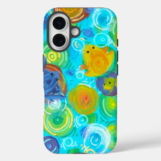 Bunte Frosch-Regenbogen-Wasser-Handyhülle iPhone 16 Hülle