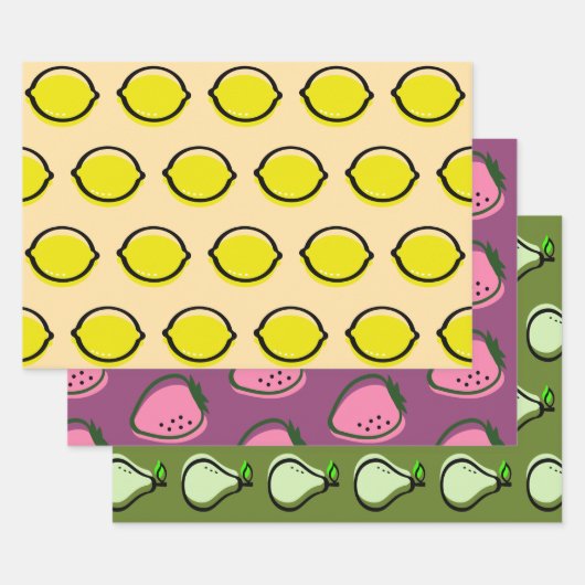 Bunte Früchte Tutti Frutti Geschenke Geschenkpapier Set (Set)