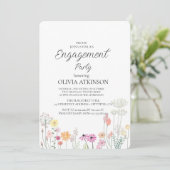 Bunte Frühjahrs-Wildblume Einladung (Stehend Vorderseite)