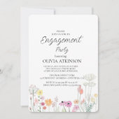 Bunte Frühjahrs-Wildblume Einladung (Vorderseite)