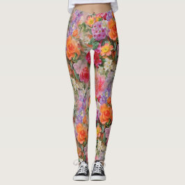 Bunte Frühlings-Blumen Leggings