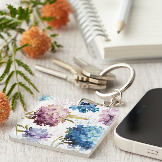 Bunte Frühlings-Blumen Schlüsselanhänger (Vorderseite rechts)