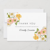 Bunte Frühlingsblumen 70. Geburtstag Dankeskarte (Vorderseite)