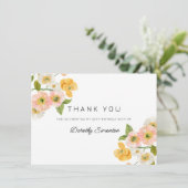 Bunte Frühlingsblumen 90. Geburtstag Dankeskarte (Stehend Vorderseite)