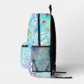 Bunte Frühlingsblumen Bedruckter Rucksack (Rechts)