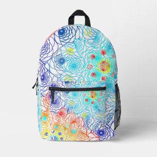 Bunte Frühlingsblumen Bedruckter Rucksack