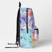 Bunte Frühlingsblumen Bedruckter Rucksack (Links)
