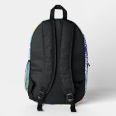 Bunte Frühlingsblumen Bedruckter Rucksack (Rückseite)