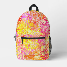 Bunte Frühlingsblumen Bedruckter Rucksack