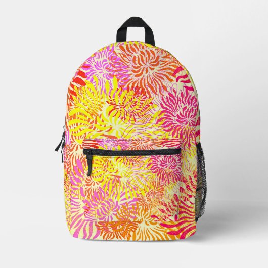 Bunte Frühlingsblumen Bedruckter Rucksack (Vorderseite)