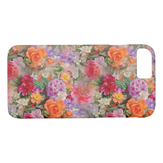 Bunte Frühlingsblumen Case-Mate iPhone Hülle (Rückseite (Horizontal))