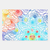 Bunte Frühlingsblumen Geschenkpapier Set (Vorderseite)