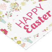 Bunte Frühlingsblumen Happy Oaster Kurzer Tischläufer (Ecke)