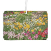 Bunte Frühlingsblumen in voller Blüte Autolufterfrischer (Rückseite)