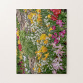 Bunte Frühlingsblumen in voller Blüte Puzzle (Vertikal)