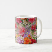 Bunte Frühlingsblumen Kaffeetasse (VorderseiteRechts)