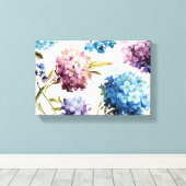 Bunte Frühlingsblumen Leinwanddruck (Insitu (Holzboden))