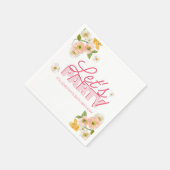 Bunte Frühlingsblumen Lettering 60. Geburtstag Serviette (Ecke)