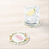 Bunte Frühlingsblumen Lettering 90. Geburtstag Untersetzer (Vor Ort)