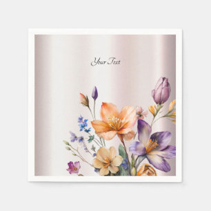 Bunte Frühlingsblumen Napkins Serviette