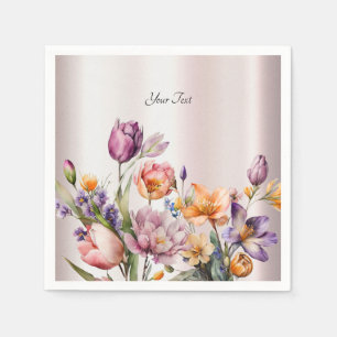 Bunte Frühlingsblumen Napkins Serviette