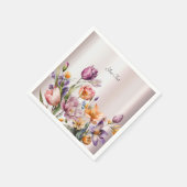 Bunte Frühlingsblumen Napkins Serviette (Ecke)