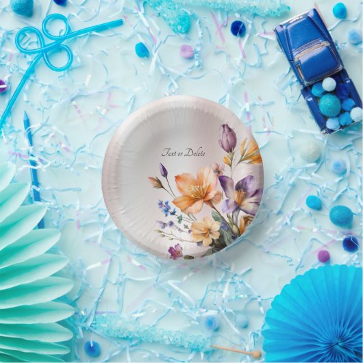 Bunte Frühlingsblumen Pappteller (Party)