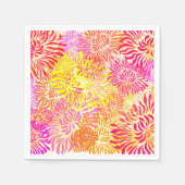 Bunte Frühlingsblumen Serviette (Vorderseite)