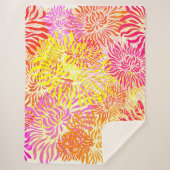 Bunte Frühlingsblumen Sherpadecke (Vorderseite)