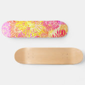 Bunte Frühlingsblumen Skateboard (Horizontal)