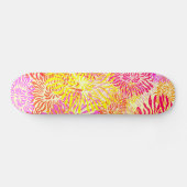 Bunte Frühlingsblumen Skateboard (Horizontal)
