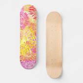 Bunte Frühlingsblumen Skateboard (Vorderseite)