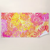 Bunte Frühlingsblumen Strandtuch (Vorderseite)