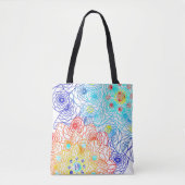 Bunte Frühlingsblumen Tasche (Vorderseite)