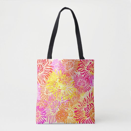 Bunte Frühlingsblumen Tasche (Vorderseite)