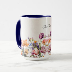 Bunte Frühlingsblumen-Tasse Tasse
