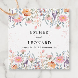 Bunte Frühlingsfeier Wildblume Geschenkanhänger