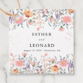 Bunte Frühlingsfeier Wildblume Geschenkanhänger (Vorderseite)