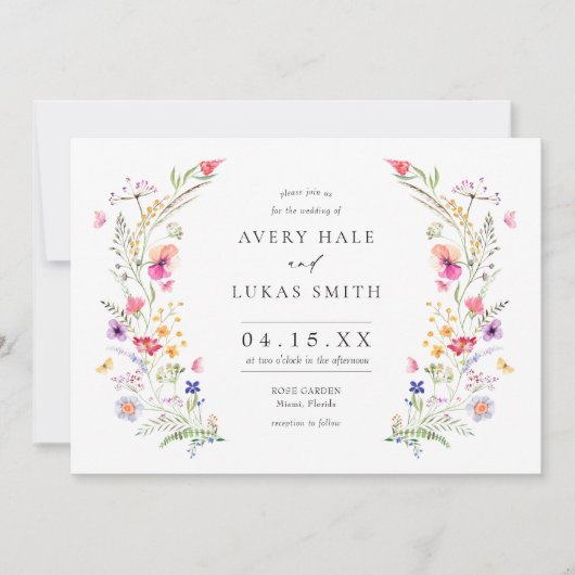 Bunte Frühlingsfeiern Einladung (Vorderseite)