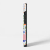 Bunte Frühlingswiesen-Blumenwiese Monogramm iPhone Hülle (Linke Seite)